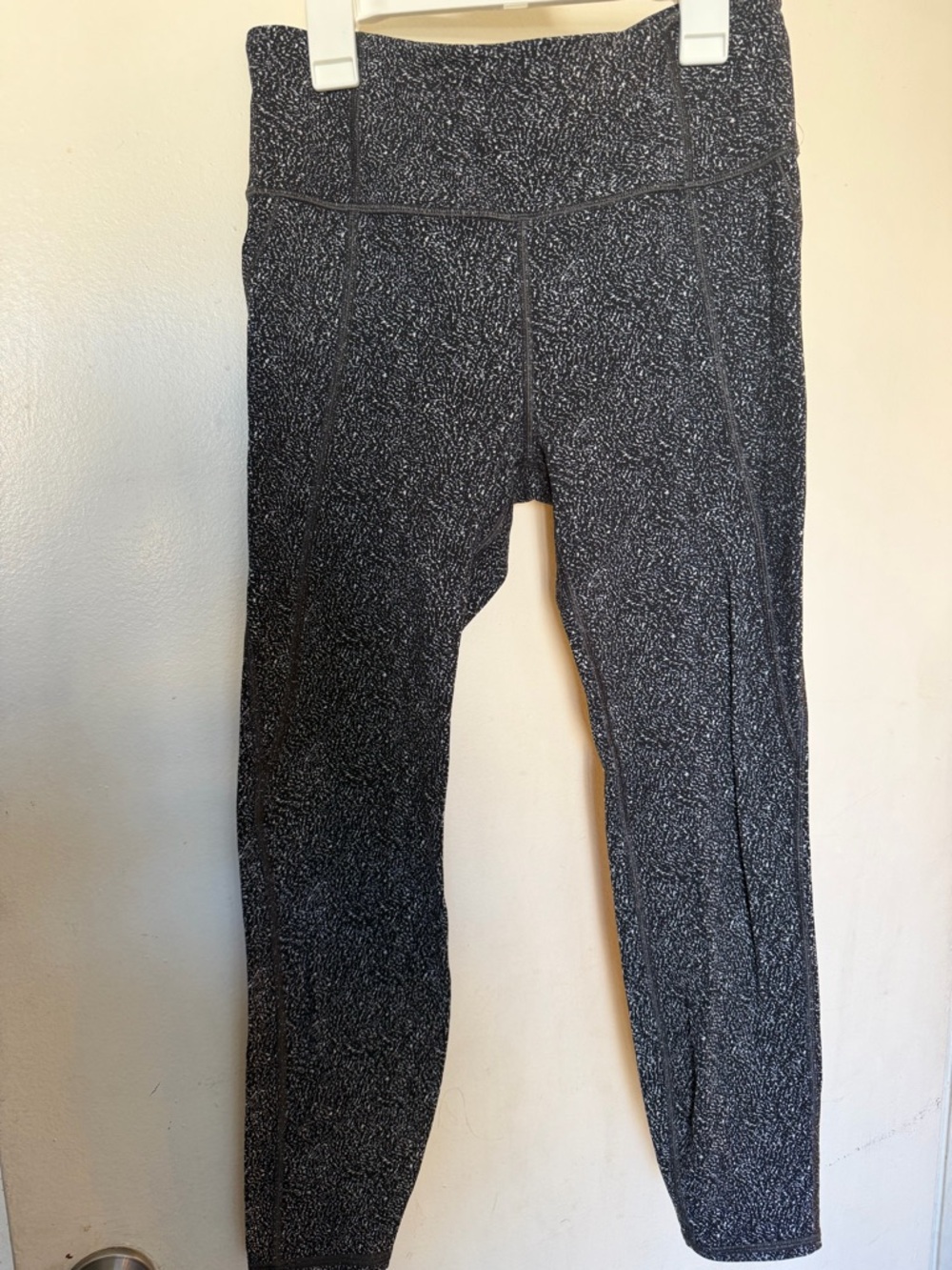 Athleta Black Speckled  Leggings Stretch Yoga Pants